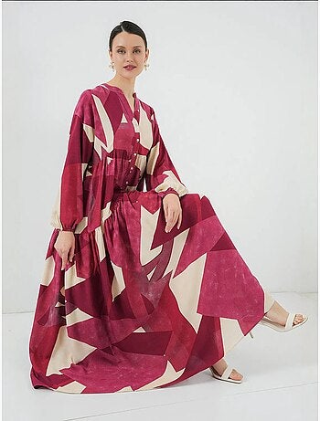 Vestido modesto estampado auténtico bdart