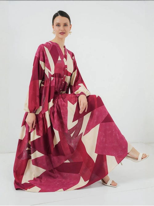 Vestido modesto estampado auténtico bdart - Kiabi Vestido modesto estampado auténtico bdart - Kiabi