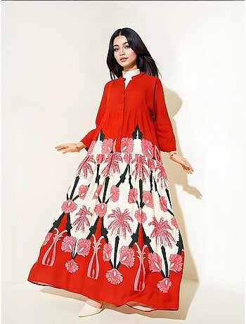 Vestido modesto estampado auténtico bdart