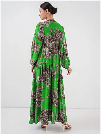 Vestido modesto estampado auténtico bdart