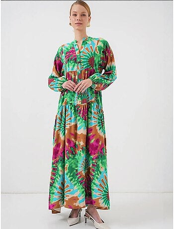 Vestido modesto estampado auténtico bdart