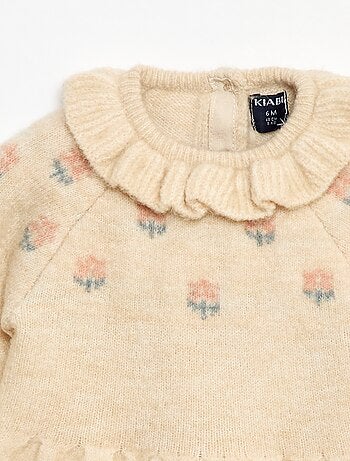 Vestido de Navidad con cuello volante