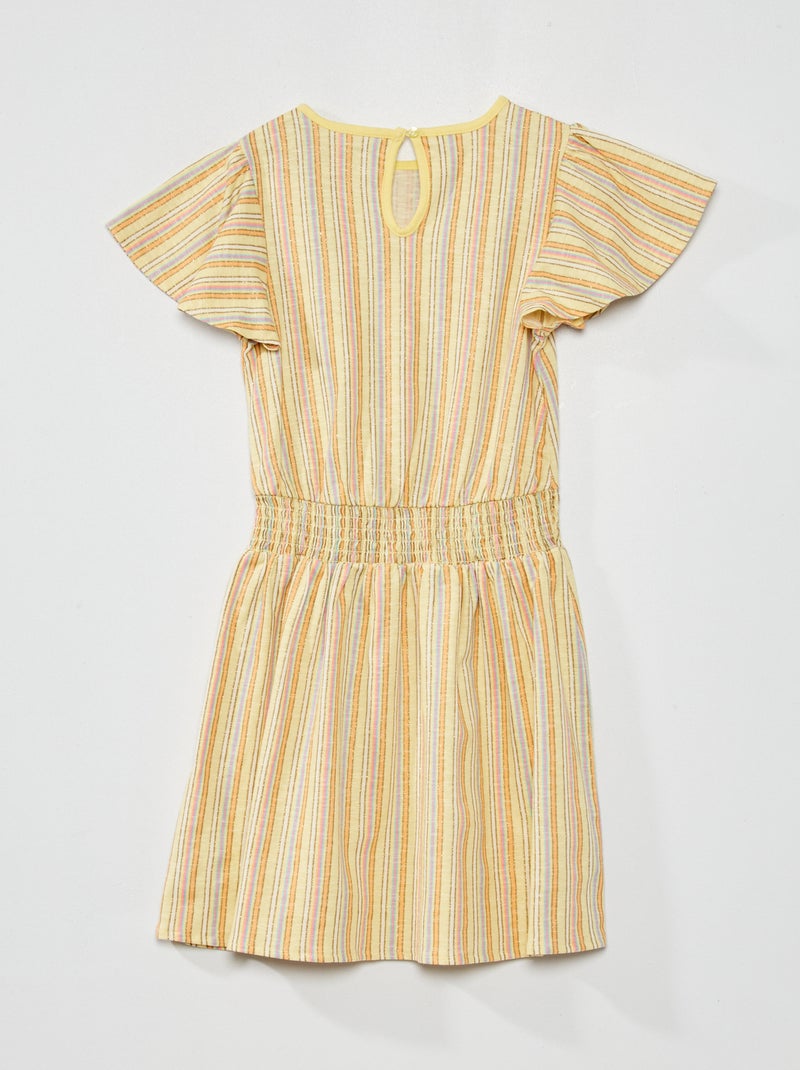 Vestido negro con detalles dorados AMARILLO - Kiabi