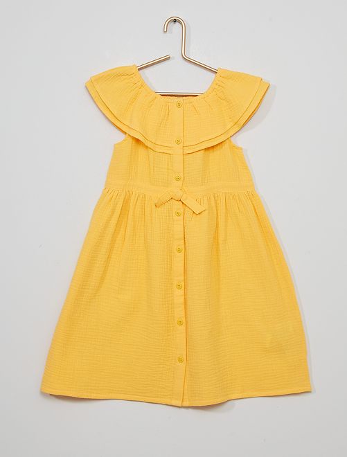 Vestido para niña                                                     amarillo dorado 
