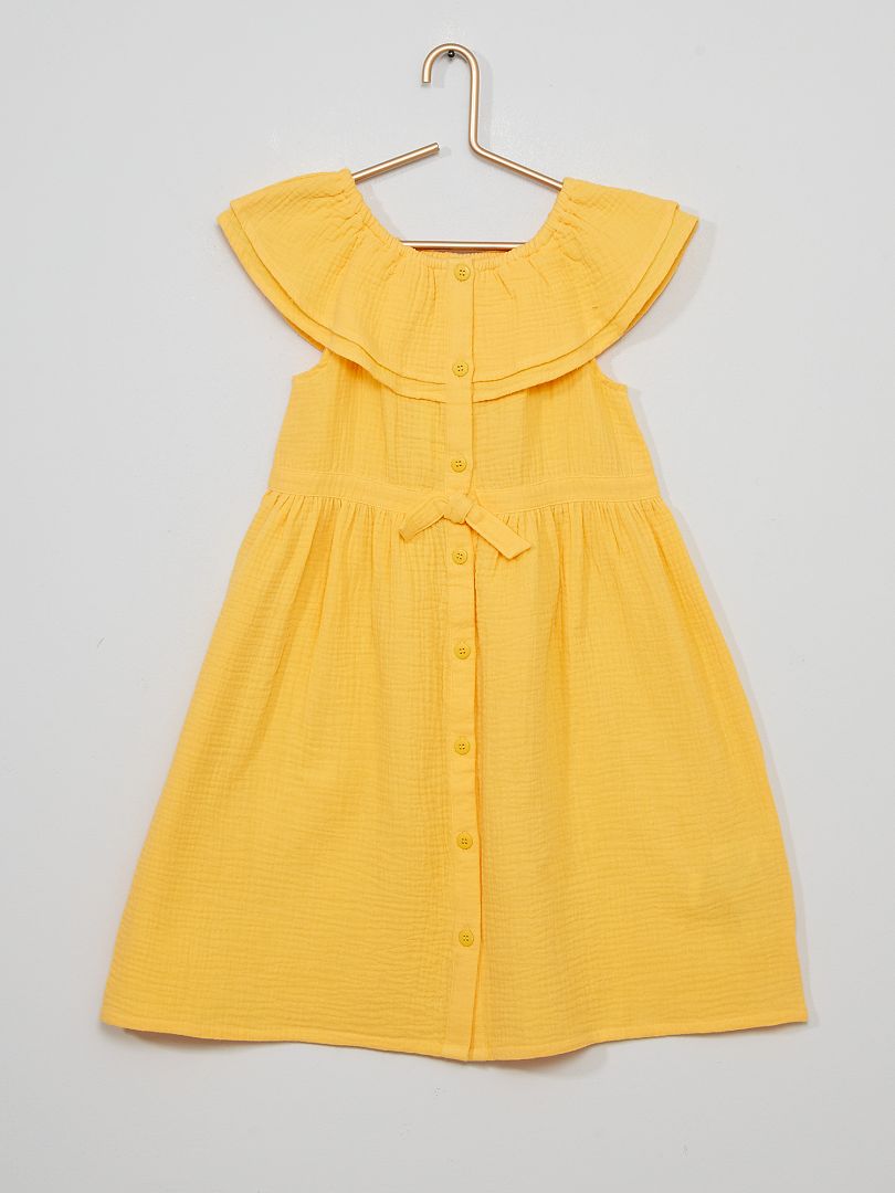 Vestido para niña amarillo dorado - Kiabi
