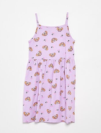 Vestido 'Patrulla Canina' de jersey estampado de tirantes