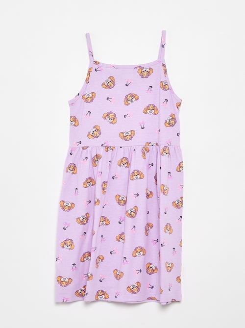 Vestido 'Patrulla Canina' de jersey estampado de tirantes - Kiabi