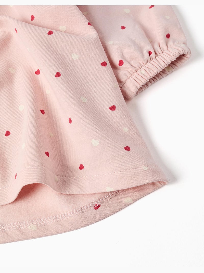 Vestido perchado con estampado de corazones Rosa - Kiabi