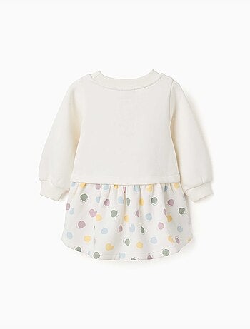 Vestido perchado con estampado de corazones y lunares