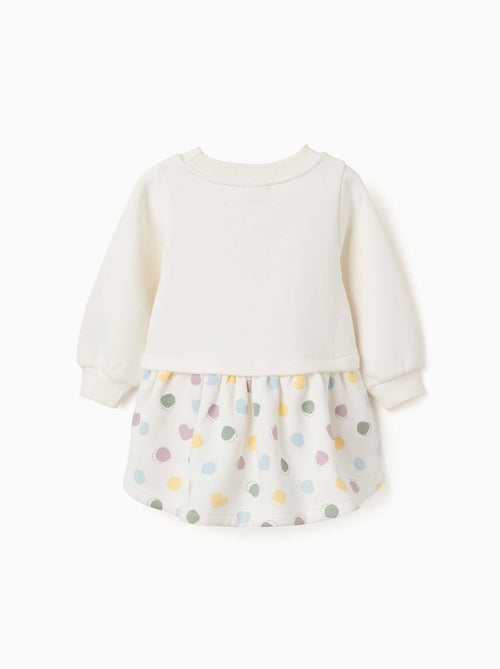 Vestido perchado con estampado de corazones y lunares - Kiabi