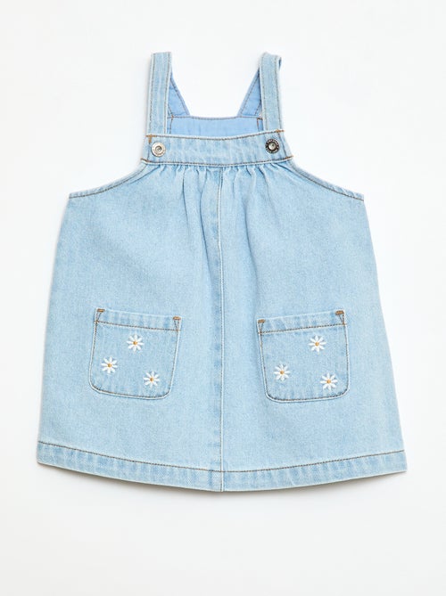 Vestido peto con 2 bolsillos de parche delanteros - Kiabi