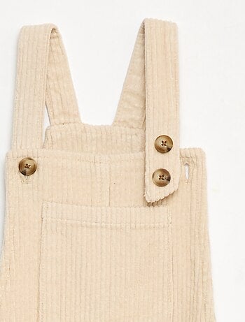 Vestido peto con bolsillo de pana