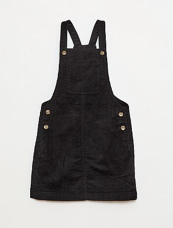 Vestido peto con bolsillo de pana