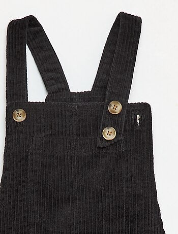 Vestido peto con bolsillo de pana