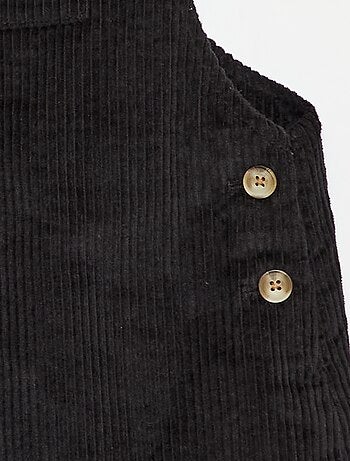 Vestido peto con bolsillo de pana