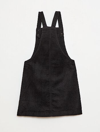 Vestido peto con bolsillo de pana