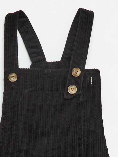 Vestido peto con bolsillo de pana - Kiabi