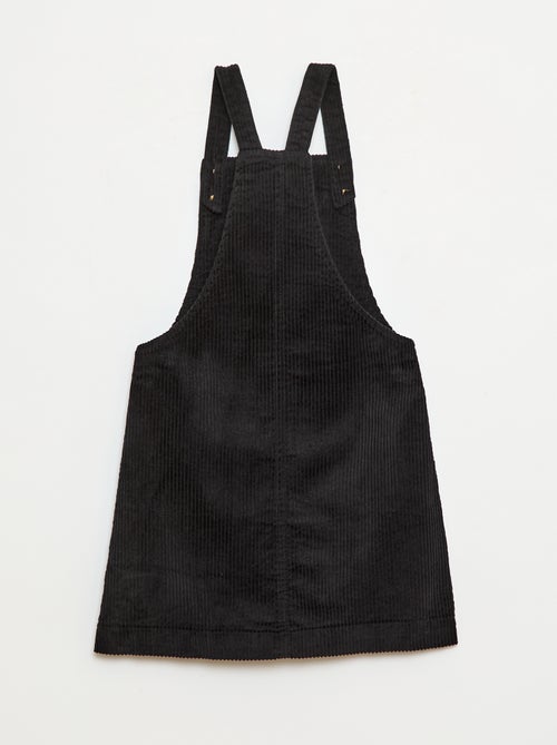 Vestido peto con bolsillo de pana - Kiabi