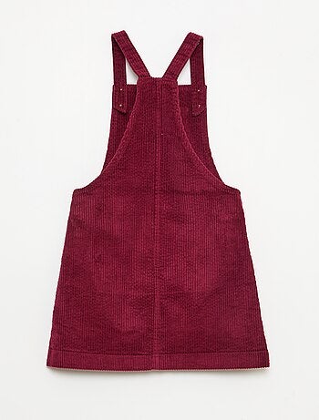 Vestido peto con bolsillo de pana