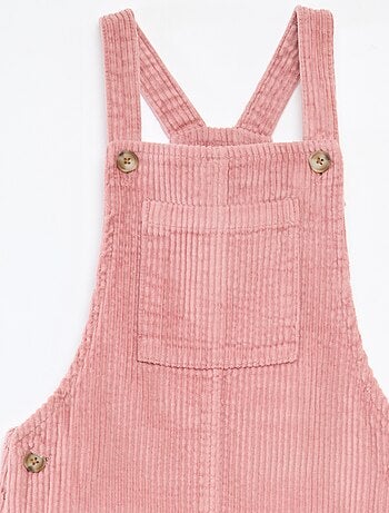 Vestido peto con bolsillo de pana