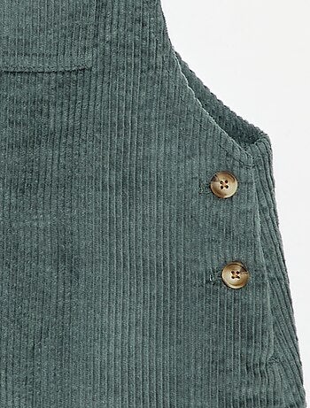 Vestido peto con bolsillo de pana
