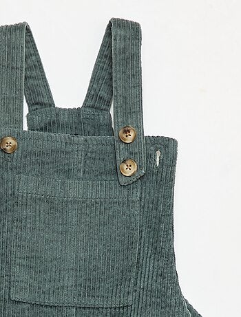 Vestido peto con bolsillo de pana