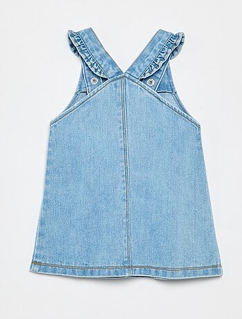 Vestido peto con tirantes con volantes