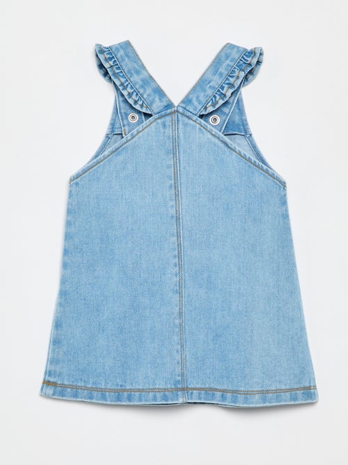 Vestido peto con tirantes con volantes - Kiabi