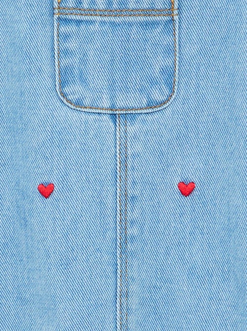 Vestido peto con tirantes con volantes - Kiabi