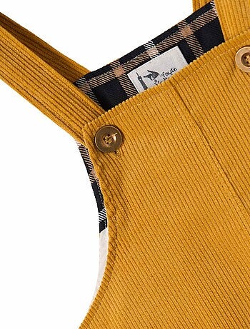 Vestido Peto de Invierno para Niña | Terciopelo Amarillo | LOLA