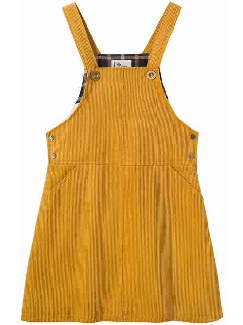 Vestido Peto de Invierno para Niña | Terciopelo Amarillo | LOLA - Kiabi