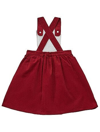 Vestido Pichi de Invierno para Niña | Terciopelo Rosa Pastel | ÉCOLIÈRE