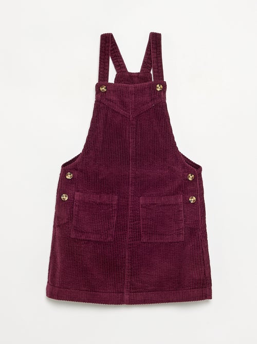 Vestido peto de pana - Kiabi