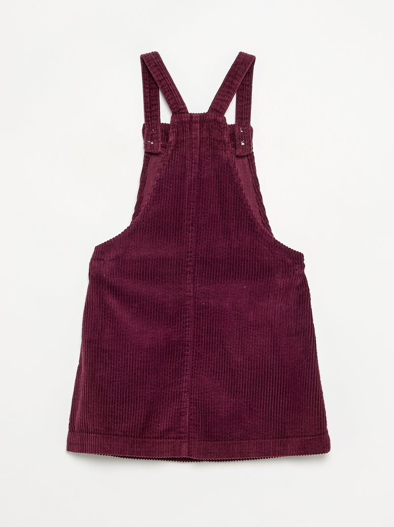 Vestido peto de pana Rosa - Kiabi