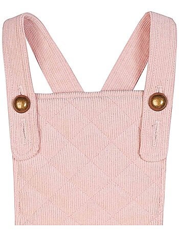 Vestido Pichi de Invierno para Niña | Terciopelo Rosa Pastel | ÉCOLIÈRE