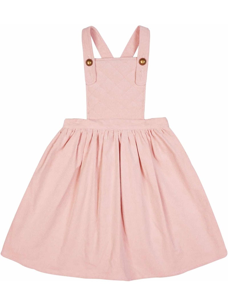 Vestido Pichi de Invierno para Niña | Terciopelo Rosa Pastel | ÉCOLIÈRE Rosa claro - Kiabi