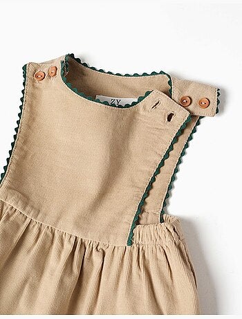 Vestido pichi de pana con bolsillos