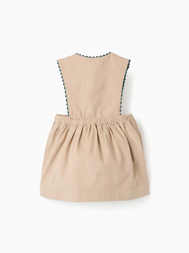 Vestido pichi de pana con bolsillos Beige claro - Kiabi