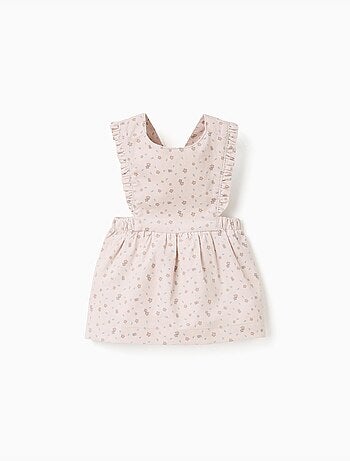 Vestido pichi de pana con motivo floral