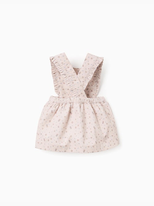 Vestido pichi de pana con motivo floral - Kiabi