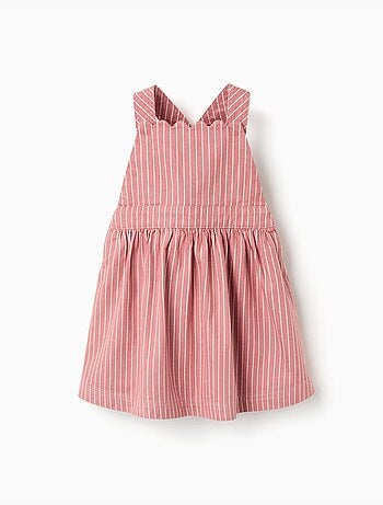 Vestido pichi de sarga a rayas