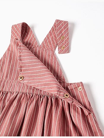 Vestido pichi de sarga a rayas