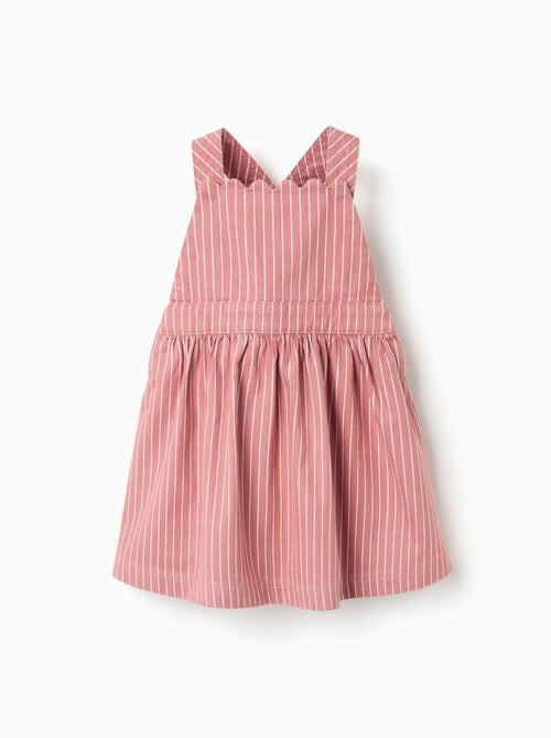 Vestido pichi de sarga a rayas - Kiabi