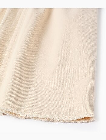 Vestido pichi de sarga con bordados