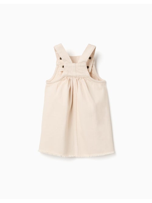 Vestido pichi de sarga con bordados - Kiabi