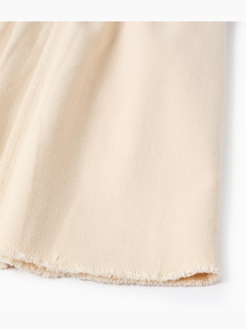Vestido pichi de sarga con bordados - Kiabi