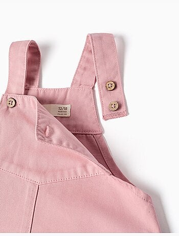 Vestido pichi de sarga con dobladillo con volantes