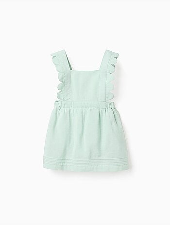 Vestido pichi fabricado en algodón y lino