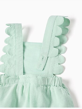 Vestido pichi fabricado en algodón y lino