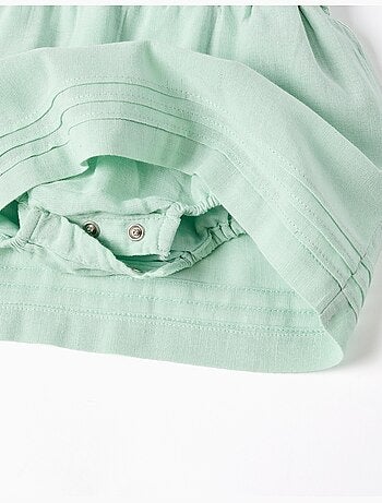 Vestido pichi fabricado en algodón y lino